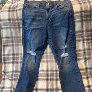 Gap true skinny fit distressed jeans